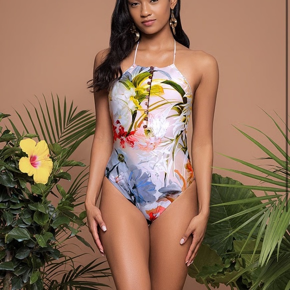 New! OCHIE Diane Halter One-Piece Swimsuit nwot 27720 - Picture 1 of 9
